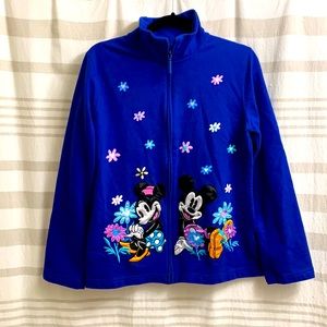 Official Disney Embroidered Zip Up Sweater